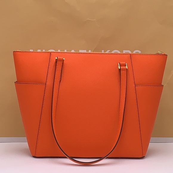 MICHAEL KORS Jet Set Large Crossgrain Leather Top-Zip Charlotte Tote Bag… - Picture 9 of 14